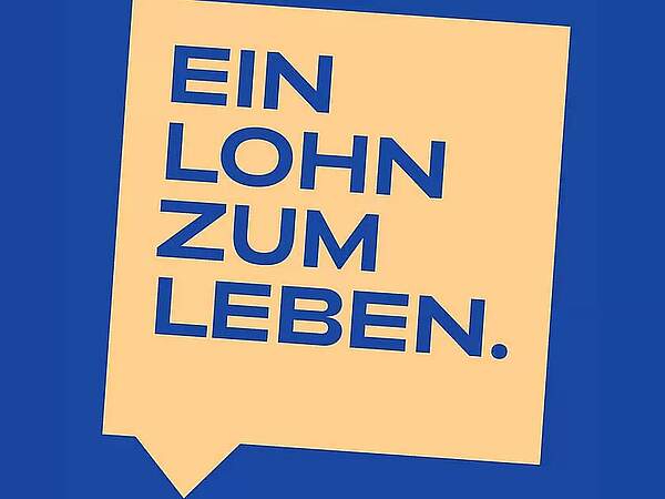 Das Logo der Initiative "Ein Lohn fürs Leben"